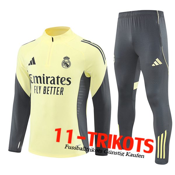 Real Madrid Trainingsanzug Gelb/Grau 2025/2026