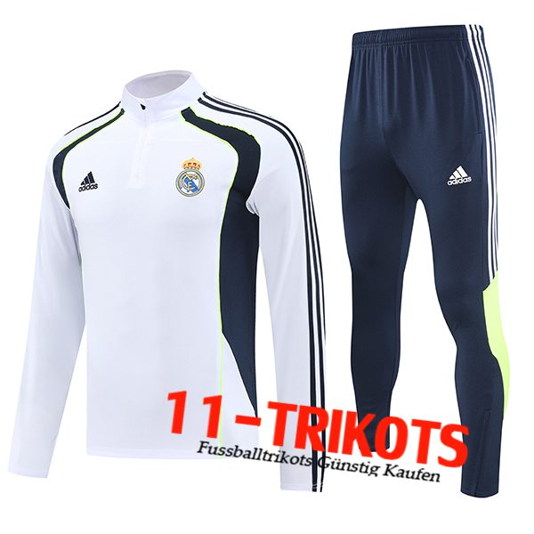 Real Madrid Trainingsanzug Weiß/Blau/Grün 2025/2026
