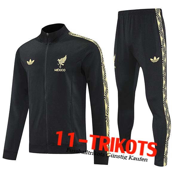 Mexiko Trainingsanzug Trainingsjacke Schwarz/Gelb 2025/2026