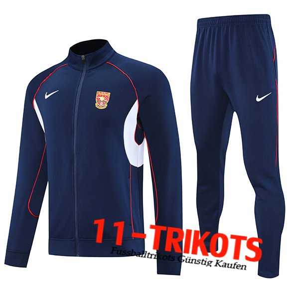Arsenal Trainingsanzug Trainingsjacke Blau/Weiß/Rot 2025/2026