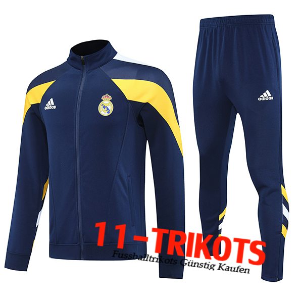 Real Madrid Trainingsanzug Trainingsjacke Blau/Gelb 2025/2026