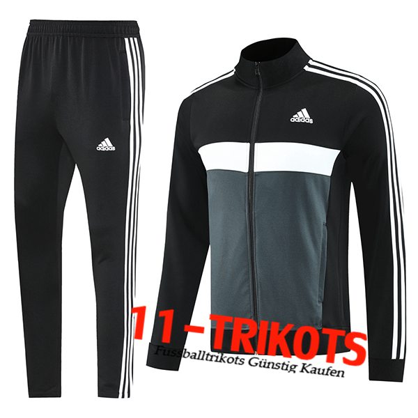 Adidas Trainingsanzug Trainingsjacke Schwarz/Grau/Weiß 2025/2026