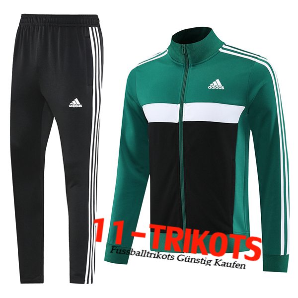 Adidas Trainingsanzug Trainingsjacke Grün/Schwarz/Weiß 2025/2026