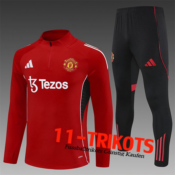 Manchester Trainingsanzug Foot Kinder United Rot 2025/2026