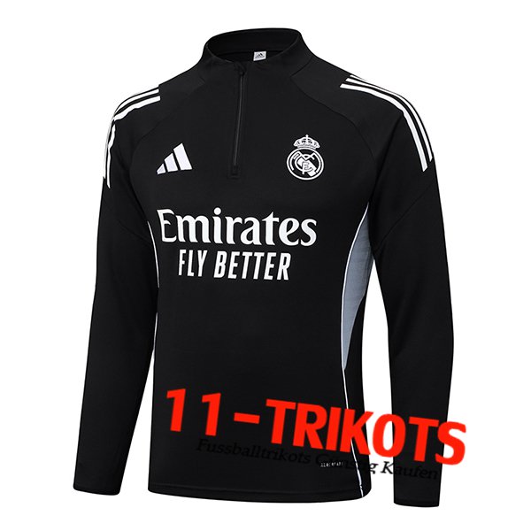 Real Madrid Training Sweatshirt Schwarz/Grau 2025/2026