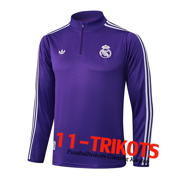 Real Madrid Training Sweatshirt lila/Weiß 2025/2026