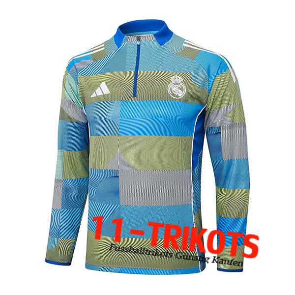 Real Madrid Training Sweatshirt Blau/Grün 2025/2026