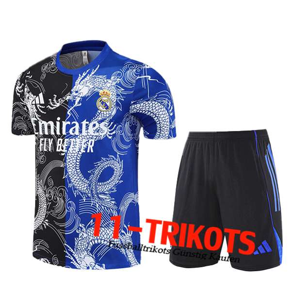 Real Madrid Trainingstrikot Kinder Schwarz/Blau/Weiß 2025/2026