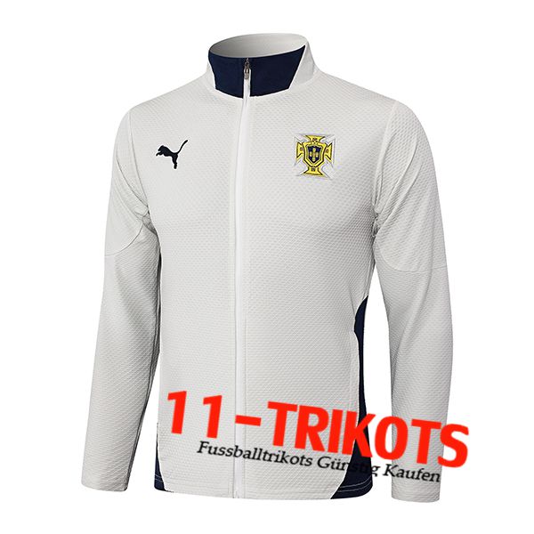 Portugal Trainingsjacke Weiß/Blau 2025/2026