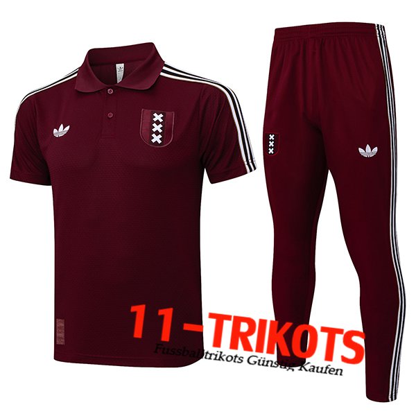 Ajax Poloshirt Rot/Weiß 2025/2026