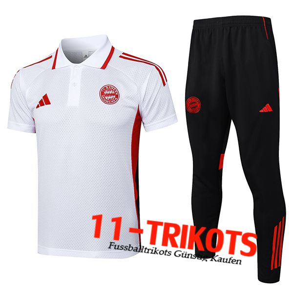Bayern Munchen Poloshirt Weiß/Rot 2025/2026 -02