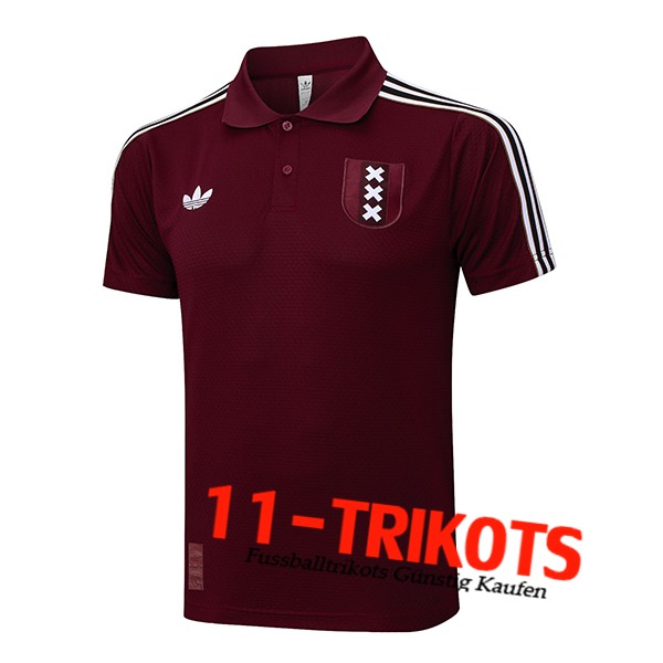 Ajax Poloshirt Rot/Weiß 2025/2026