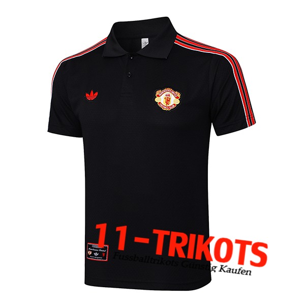 Manchester United Poloshirt Schwarz/Rot 2025/2026