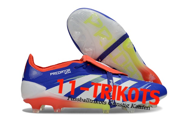Adidas Fussballschuhe 25 Predator Elite Tongue FG Blau/Weiß/Orange
