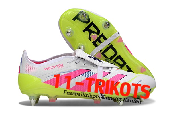 Adidas Fussballschuhe 25 Predator Elite Tongue SG Weiß/Rosa/Grün