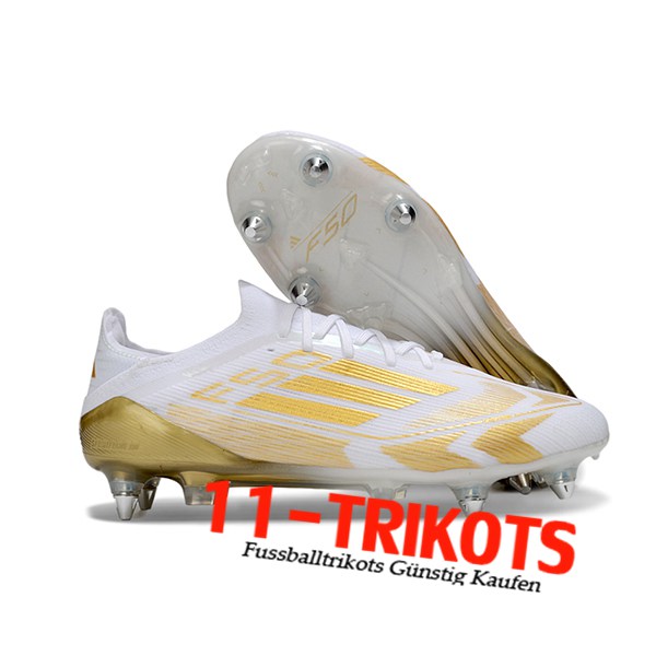 Adidas Fussballschuhe F50 Elite SG Weiß/Gelb -02