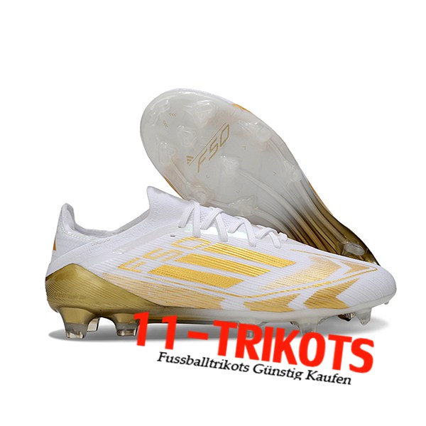 Adidas Fussballschuhe F50 Elite FG Weiß/Gelb -02