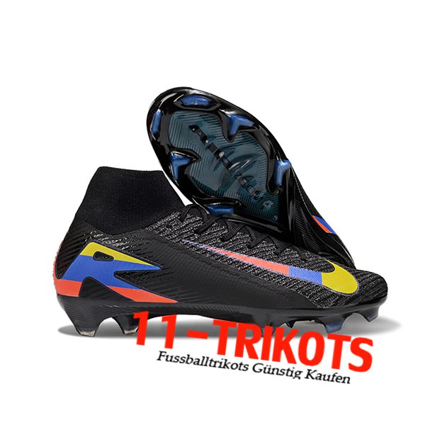 Nike Fussballschuhe Air Zoom Mercurial Superfly IIX Elite FG Schwarz/Rot/Blau/Gelb