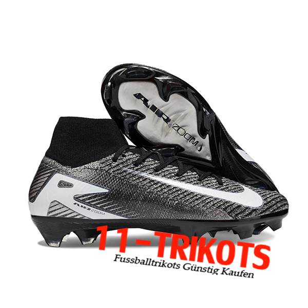 Nike Fussballschuhe Air Zoom Mercurial Superfly IIX Elite FG Schwarz/Grau/Weiß