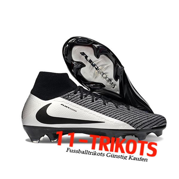 Nike Fussballschuhe Air Zoom Mercurial Superfly IIX Elite FG Schwarz/Grau