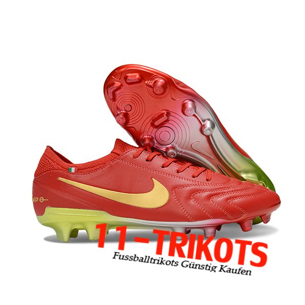 Nike Fussballschuhe Tiempo Legend X Elite LUXE FG Rot/Gelb