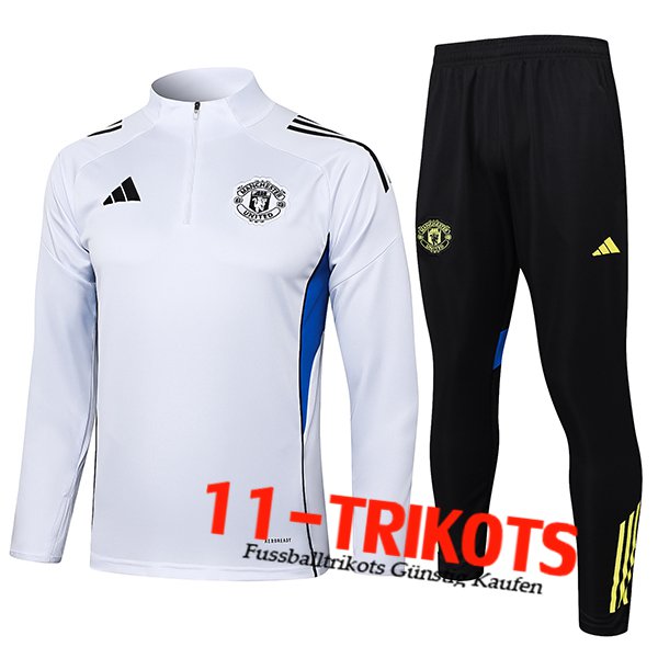 Manchester United Trainingsanzug Weiß/Blau 2025/2026