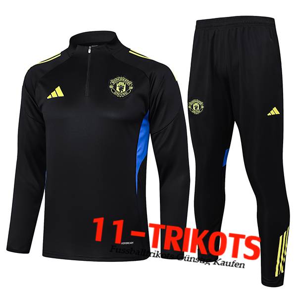 Manchester United Trainingsanzug Schwarz/Blau/Gelb 2025/2026