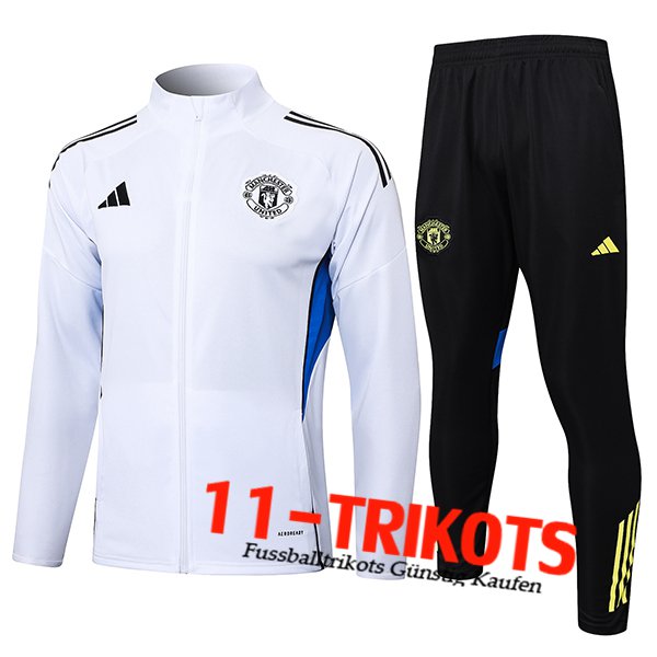 Manchester United Trainingsanzug Trainingsjacke Weiß/Blau 2025/2026