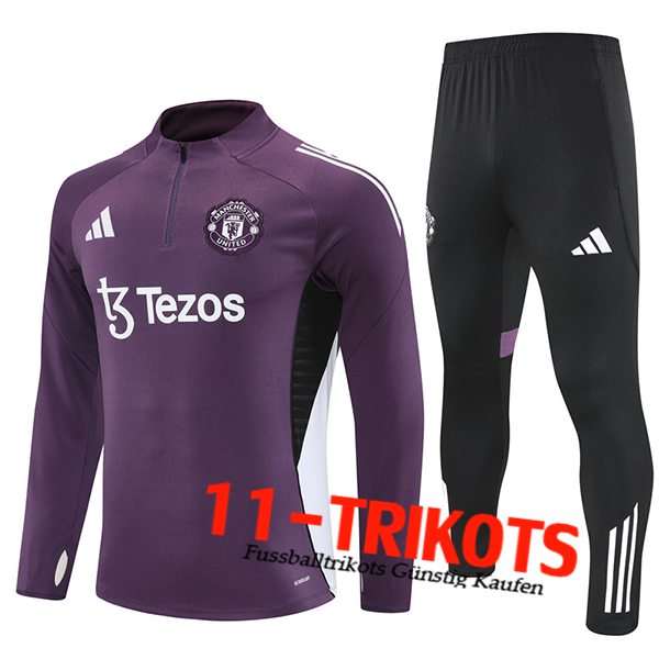 Manchester United Trainingsanzug lila/Weiß/Schwarz 2025/2026