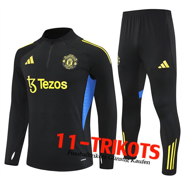 Manchester United Trainingsanzug Schwarz/Gelb/Blau 2025/2026