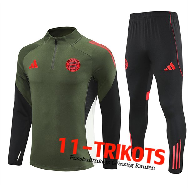Bayern Munchen Trainingsanzug Grün/Schwarz/Weiß/Rot 2025/2026