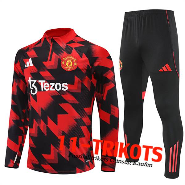 Manchester United Trainingsanzug Rot/Schwarz 2025/2026