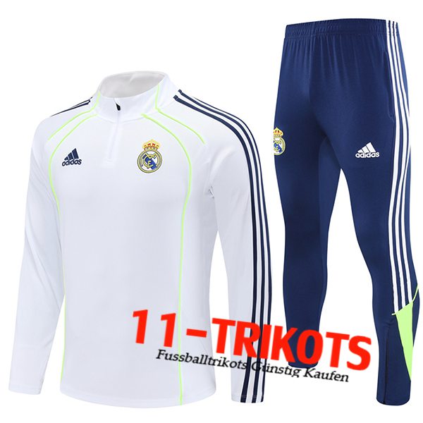 Real Madrid Trainingsanzug Weiß/Blau/Grün 2025/2026