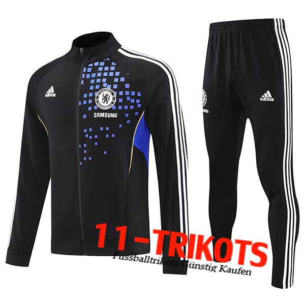 FC Chelsea Trainingsanzug Trainingsjacke Schwarz/Blau/Weiß 2025/2026