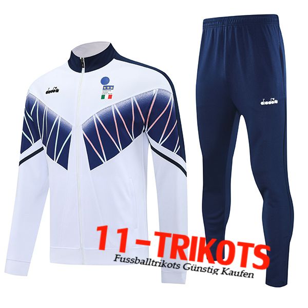 Italien Trainingsanzug Trainingsjacke Weiß/Blau 2025/2026