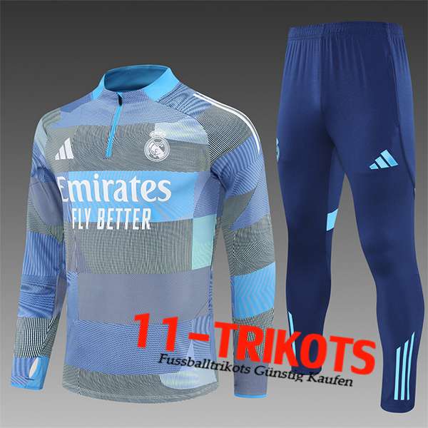 Real Madrid Trainingsanzug Kinder Hellblau 2025/2026