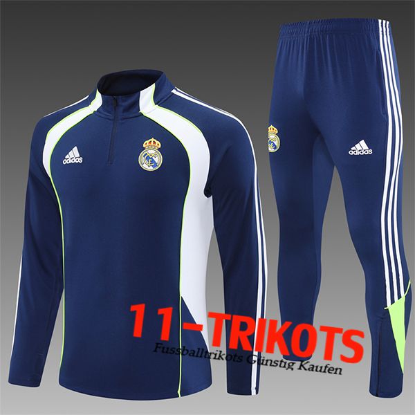 Real Madrid Trainingsanzug Kinder Blau/Weiß/Grün 2025/2026
