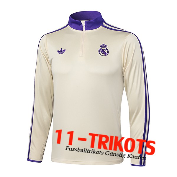 Real Madrid Training Sweatshirt Beige/lila 2025/2026
