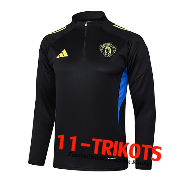 Manchester United Training Sweatshirt Schwarz/Blau/Gelb 2025/2026