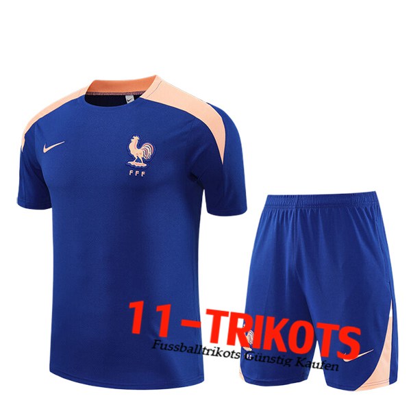 Frankreich Trainingstrikot Kinder Blau/Rosa 2025/2026