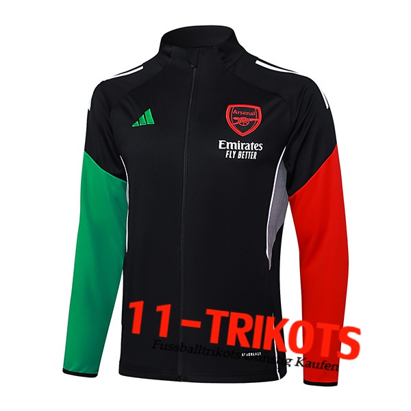 Arsenal Trainingsjacke Schwarz/Grün/Rot 2025/2026