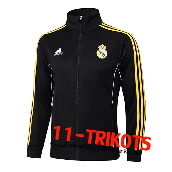 Real Madrid Trainingsjacke Schwarz/Gelb 2025/2026