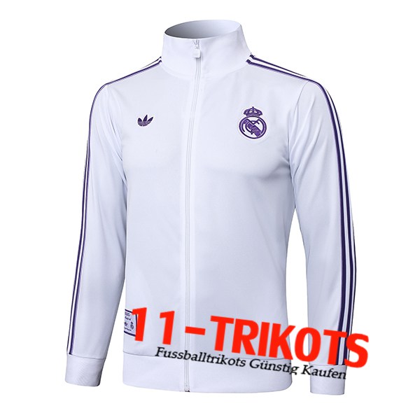Real Madrid Trainingsjacke Weiß/lila 2025/2026