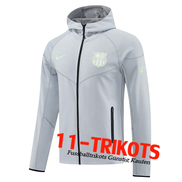 FC Barcelona Trainingsjacke Mit Kapuze Grau 2025/2026