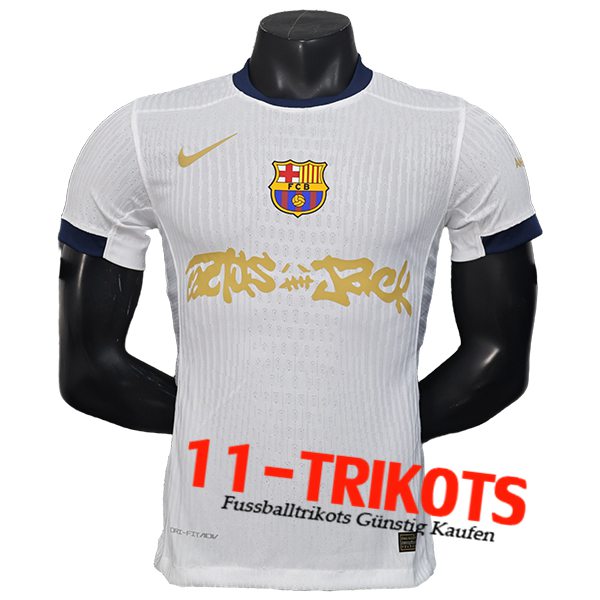 Neues FC Barcelona Fussball Trikots x Travis Scott Weiß 2024/2025