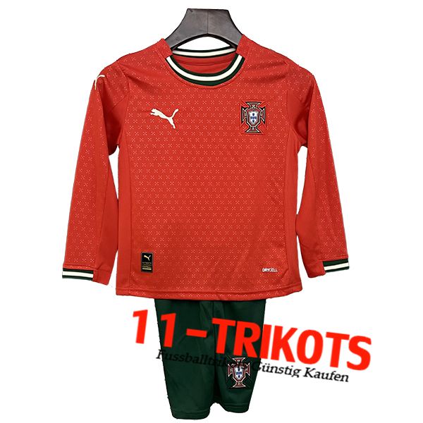 Neues Portugal Kinder Langarms Heimtrikot 2025/2026