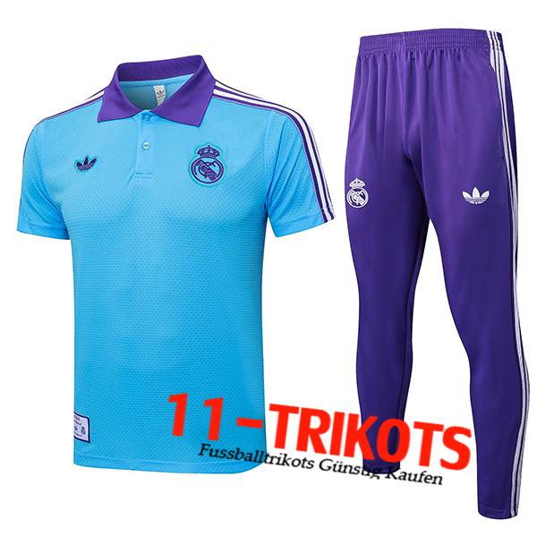 Real Madrid Poloshirt Blau/lila 2025/2026