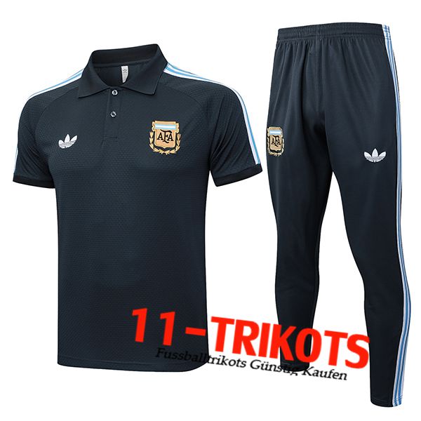 Argentinien Poloshirt Dunkelgrau 2025/2026