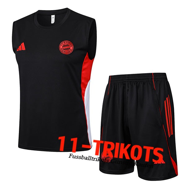 Bayern Munchen Trainings-Tanktops Schwarz/Weiß/Rot 2025/2026
