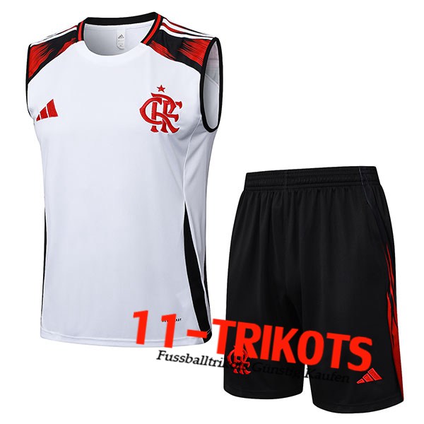 Flamengo Trainings-Tanktops Weiß/Schwarz/Rot 2025/2026